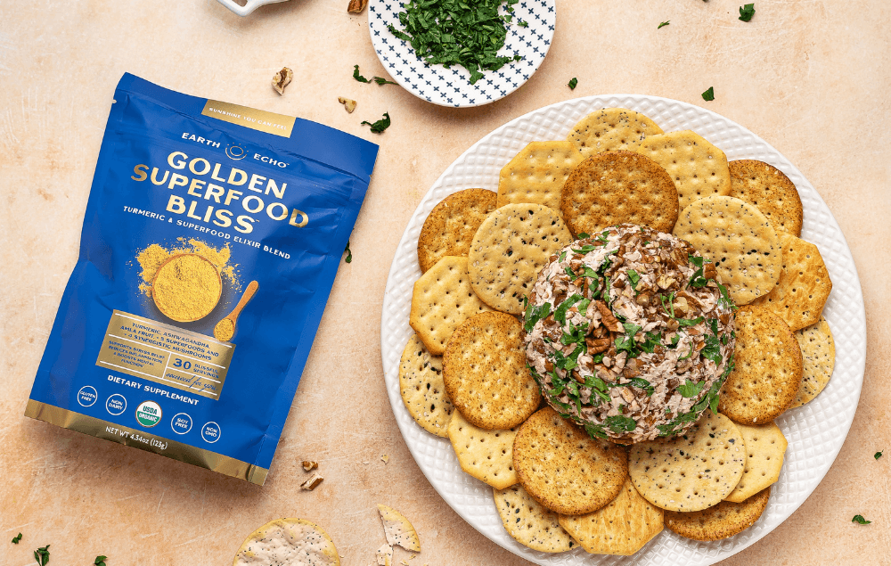 A Golden Spiced Goat Cheese Ball For Healthy Snacking