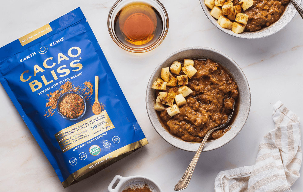 Healthy Slow Cooker Cacao Apple Oatmeal Recipe